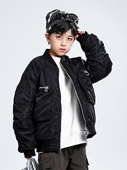 Amazon | [D.IIZOO] 子供用 MA-1 フライトジャケット 中綿 キッズ 秋冬